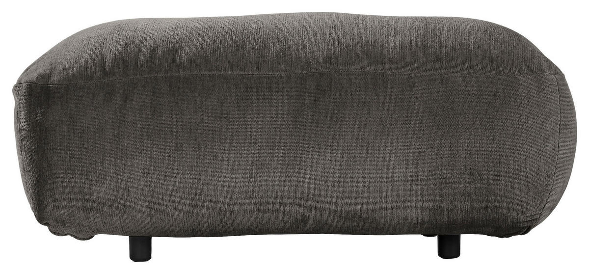 HOCKER in Textil Anthrazit  - Anthrazit/Schwarz, Modern, Kunststoff/Textil (102/46/65cm) - Trendmanufaktur
