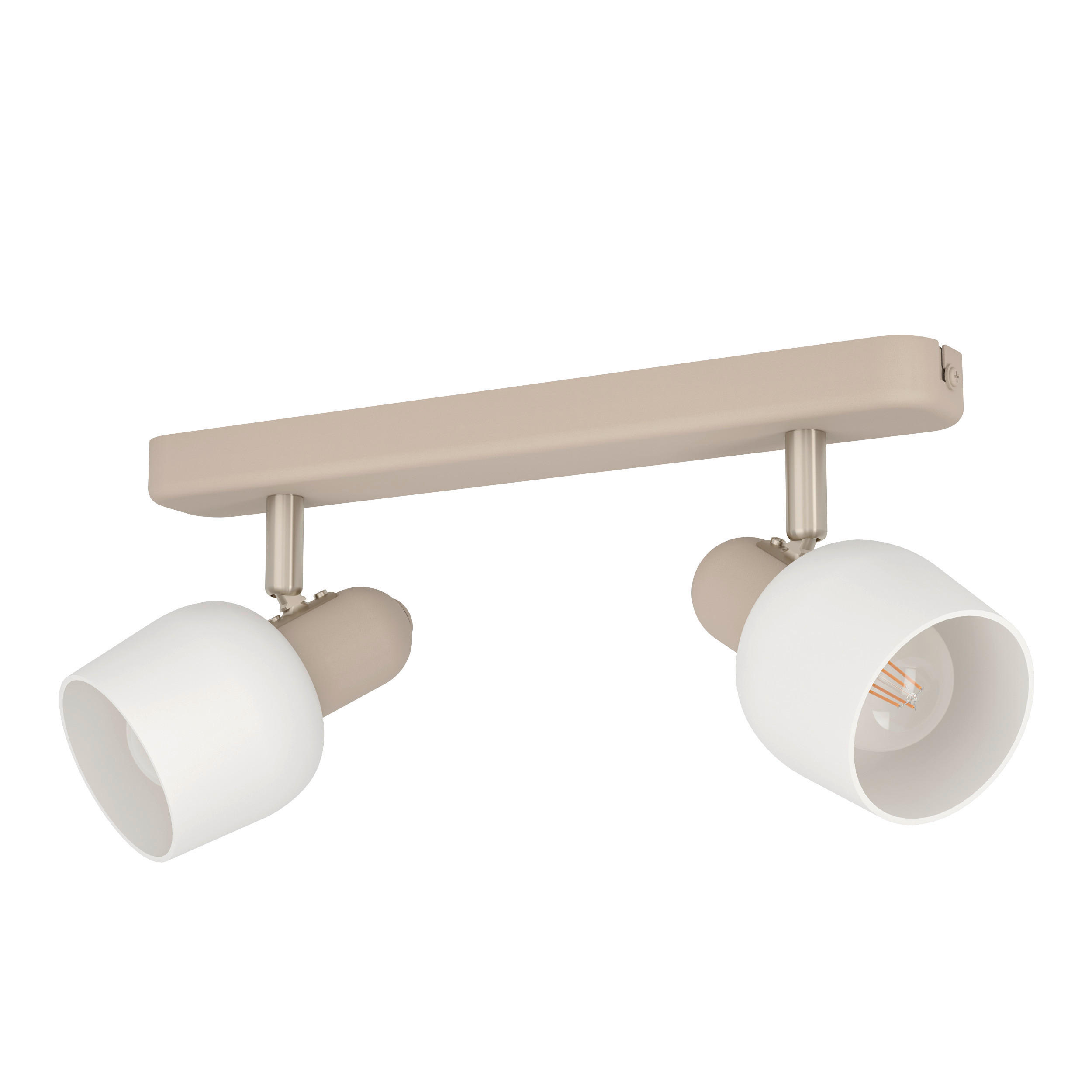 TAKLAMPA Corato 30/12.5/15 cm  - vit/sandfärgad, Natur, metall/glas (30/12.5/15cm) - Eglo