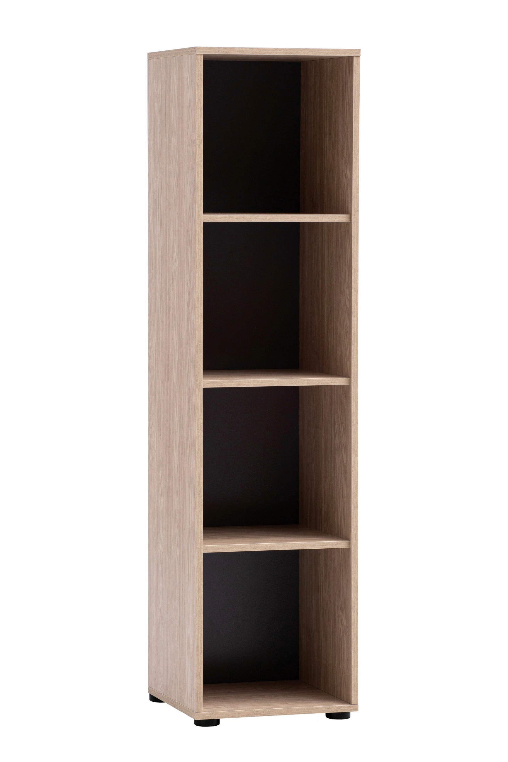 REGAL Eichefarben  - Eichefarben/Schwarz, MODERN, Holzwerkstoff/Kunststoff (38,2/150/38,2cm) - MID.YOU