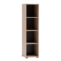 REGAL Eichefarben  - Eichefarben/Schwarz, MODERN, Holzwerkstoff/Kunststoff (38,2/150/38,2cm) - MID.YOU