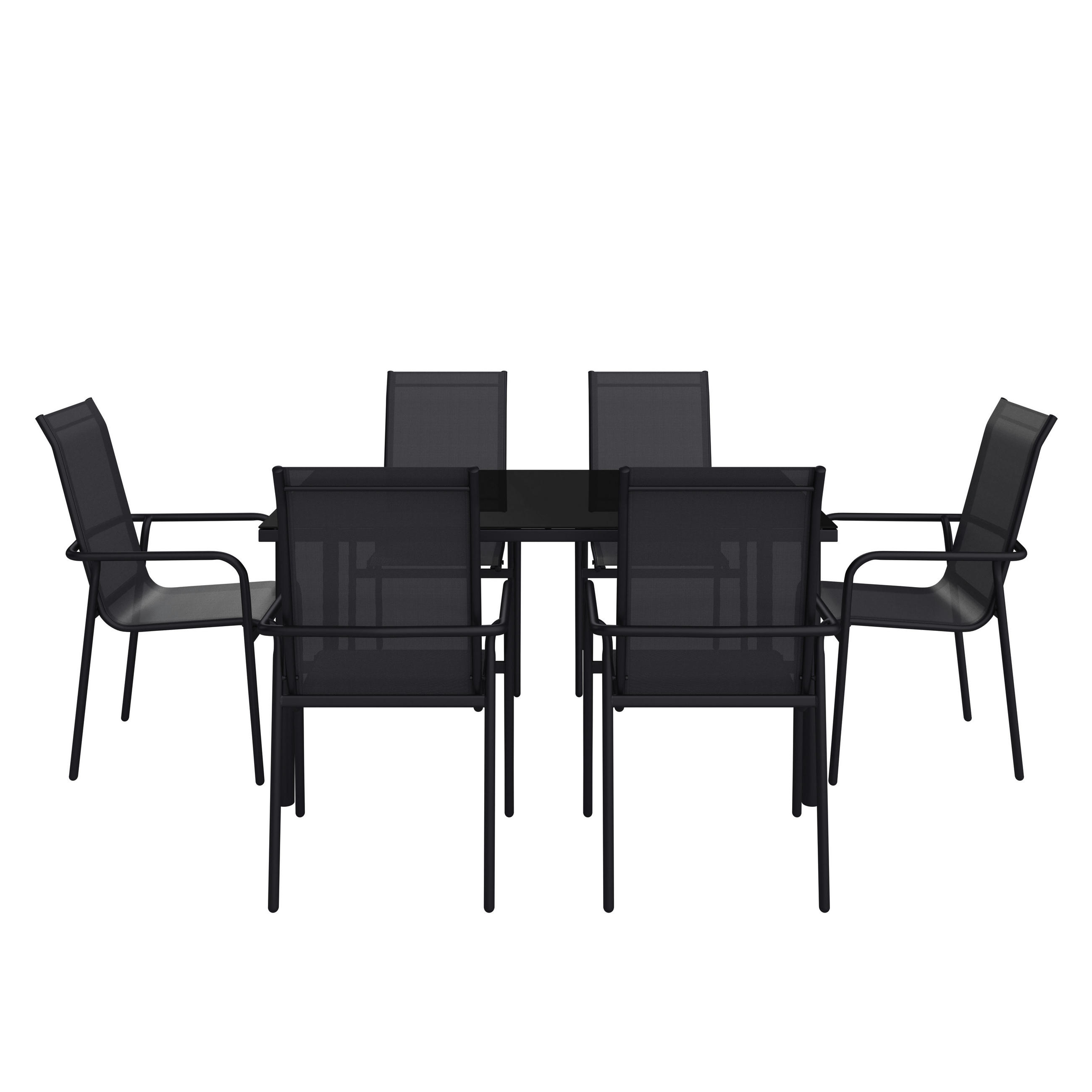 UTESET  - grå, Modern, metall/glas (284/204/100cm) - Ambia Garden