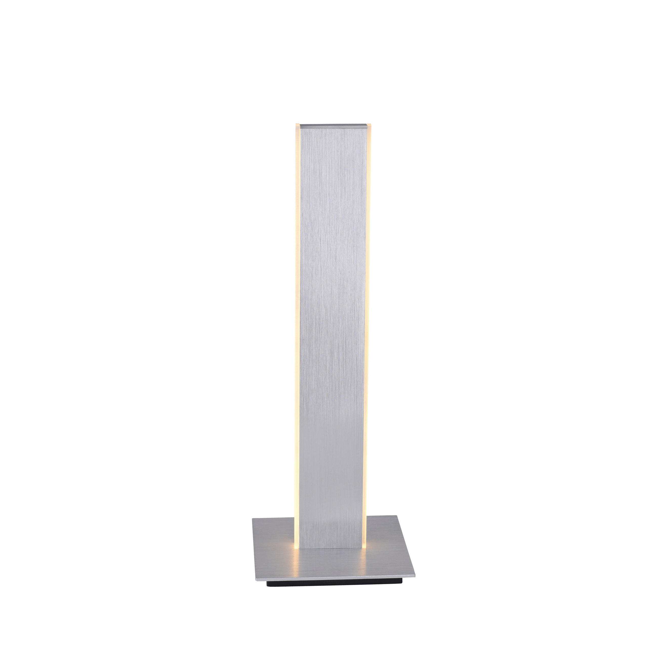 STOLNÁ LED LAMPA, diaľkový ovládač, 14/14/40 cm - hliníková, Design, kov/plast (14/14/40cm)
