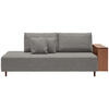 SCHLAFSOFA in Textil Grau  - Nussbaumfarben/Grau, Natur, Holz/Textil (228/90/100cm) - Joka