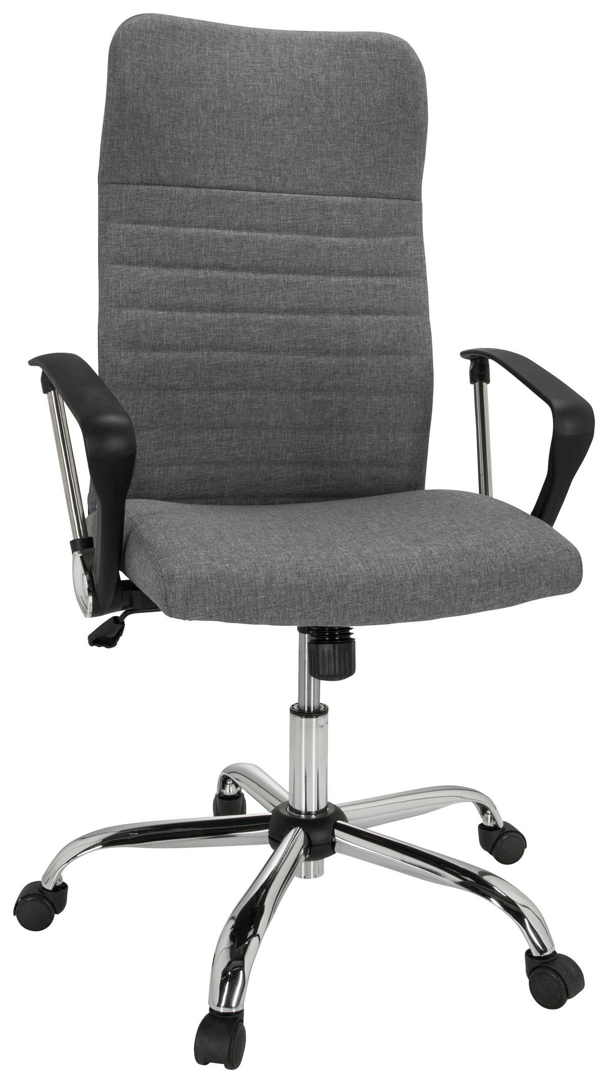 OTOČNÁ STOLIČKA, plochá tkanina, sivá - čierna/sivá, Modern, kov/textil (72/113/55cm) - MID.YOU