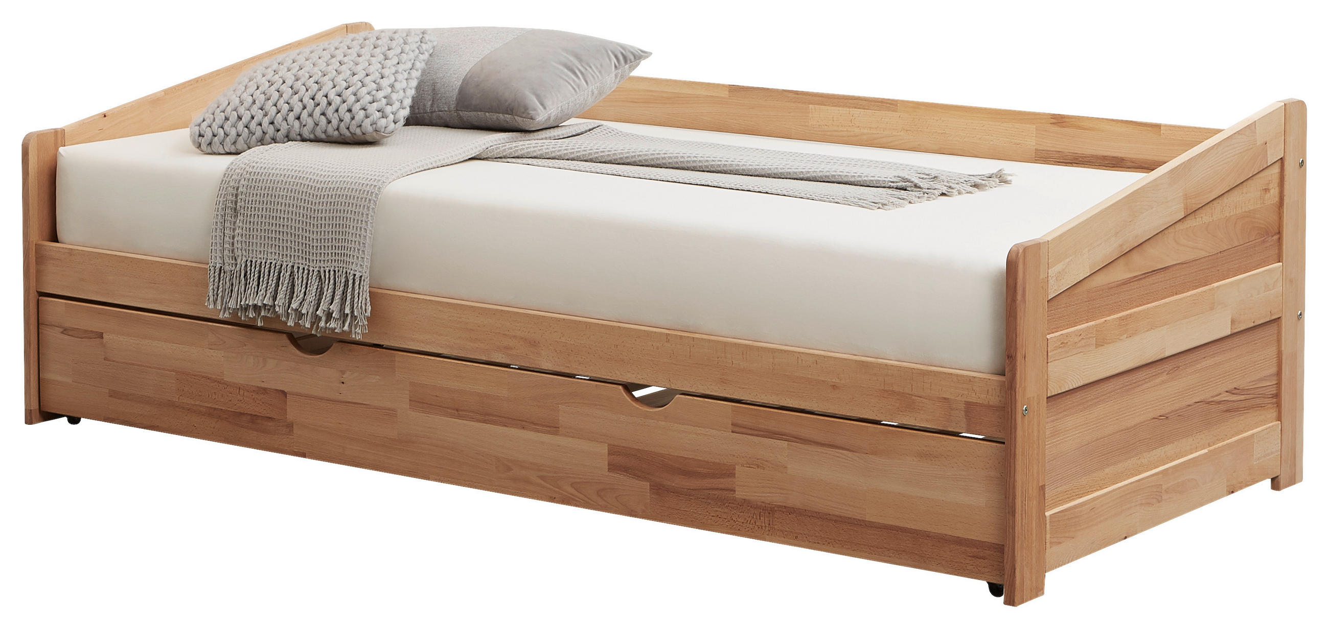 AUSZIEHBETT 90/200 cm  in Buchefarben  - Buchefarben, Natur, Holz (90/200cm) - Livetastic
