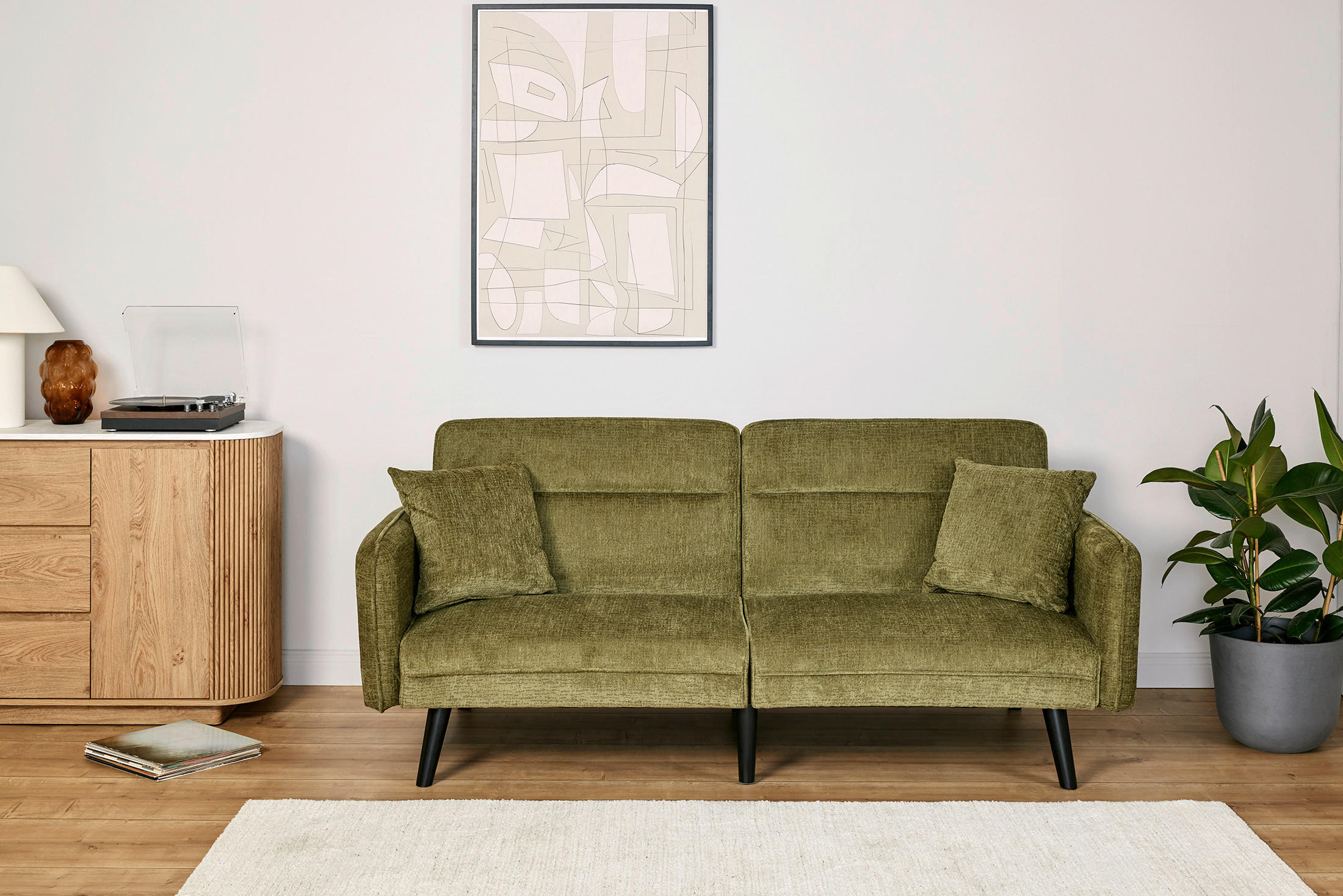 Livetastic Schlafsofa Chillax Line EU Grün, Opal 191x83x84 cm