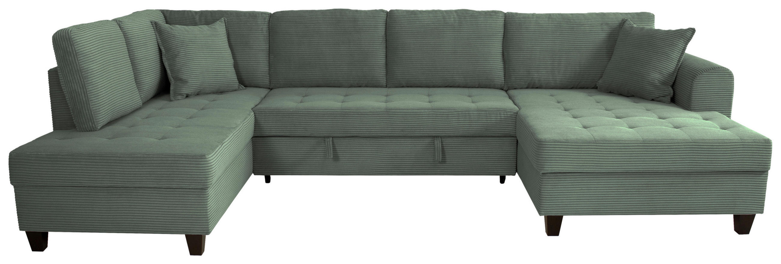 WOHNLANDSCHAFT MORITZ Grün Cord  - Grün, Trend, Textil (178/324/155cm) - P & B