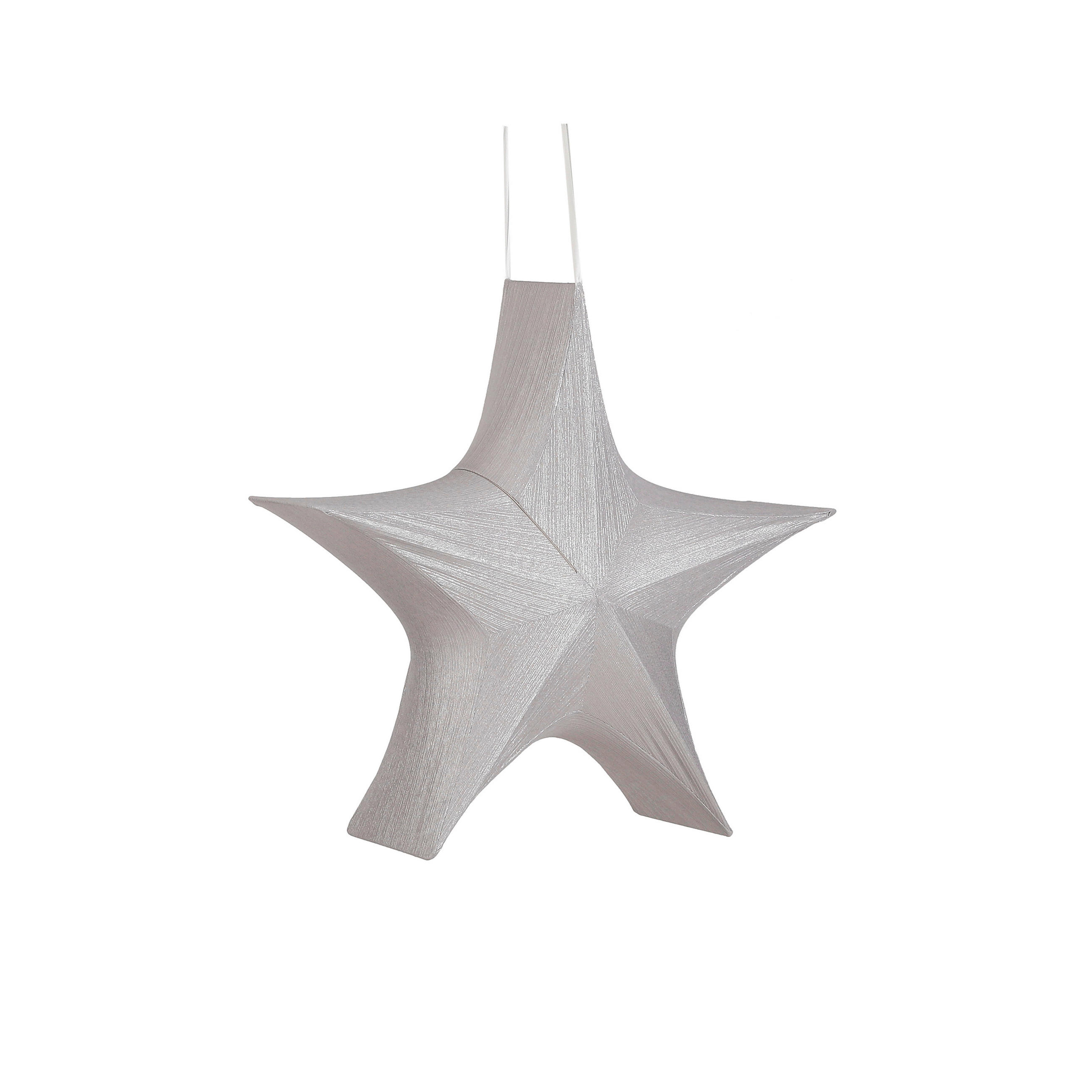 OKRASNA ZVEZDA - srebrne barve, Basics, umetna masa (65.00/20.00/65.00cm) - X-Mas