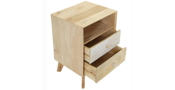 NACHTSCHRANK 45/65/40 cm Mangoholz massiv  - Naturfarben/Weiß, Design, Holz (45/65/40cm) - Landscape