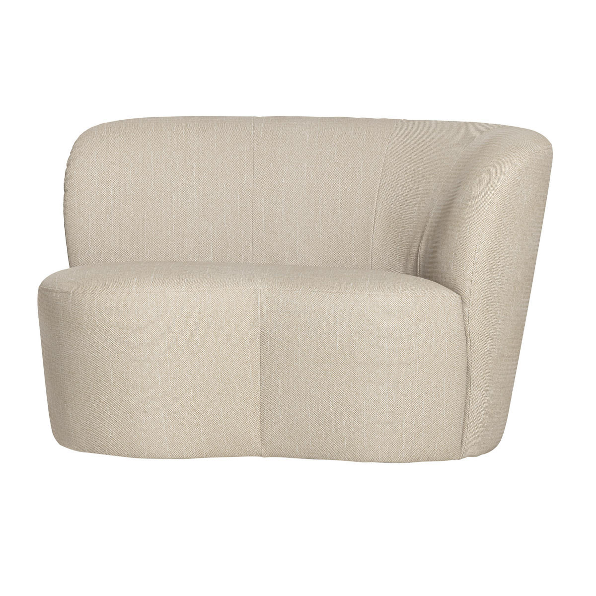 LOUNGESOFA  - Sandfarben, MODERN, Textil (112/80cm) - Livetastic