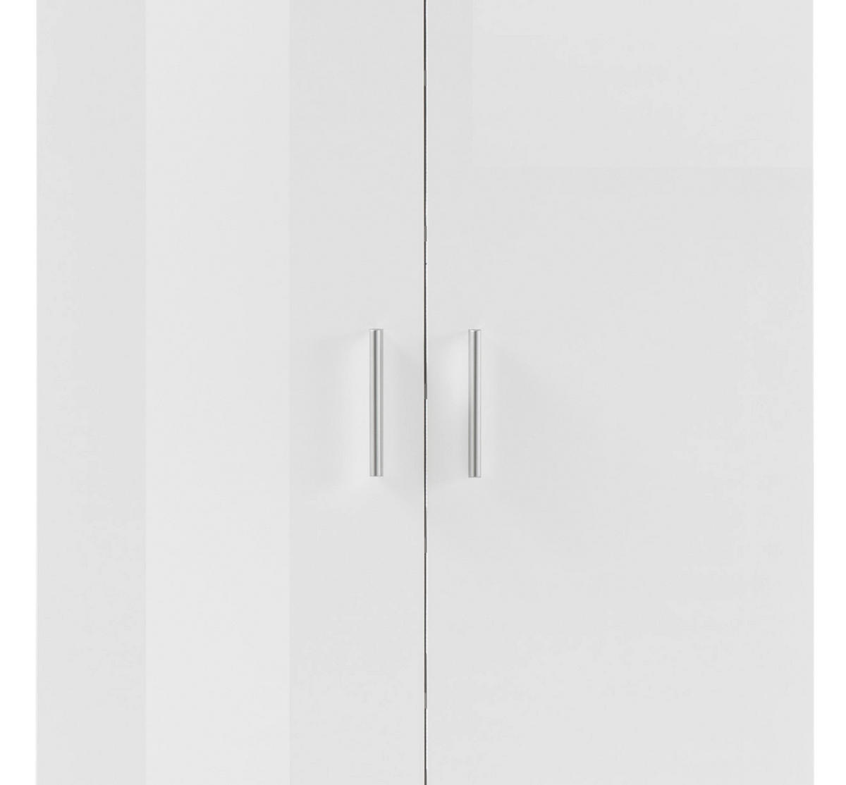 ORMAR ZA OBUĆU  bijela  drvni materijal     - bijela/srebrne boje, Design, drvni materijal/plastika (80/190/35cm) - MID.YOU
