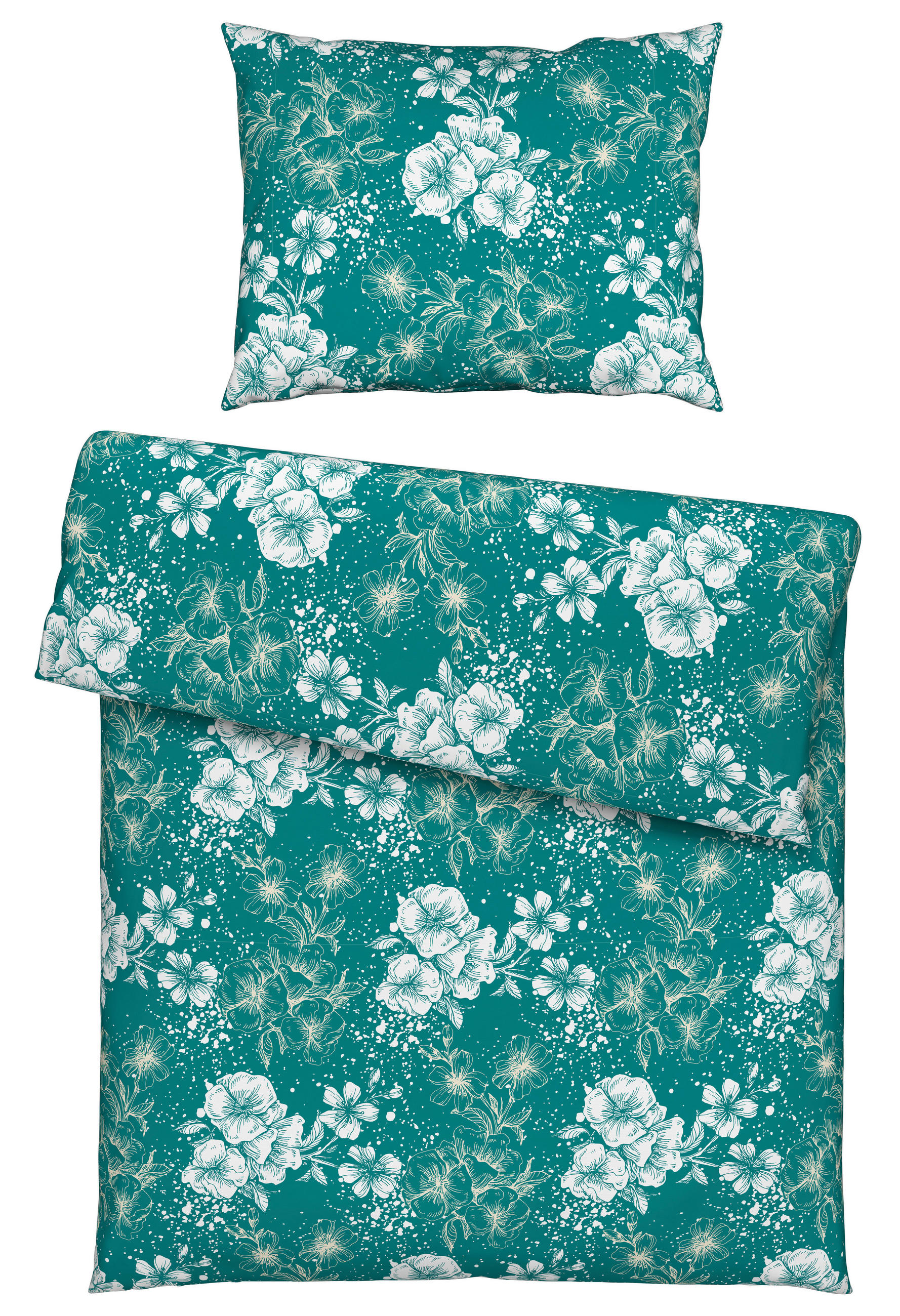 POSTEĽNÁ BIELIZEŇ, renforcé, zelená, 140/200 cm - zelená, Konventionell, textil (140/200cm) - Esposa