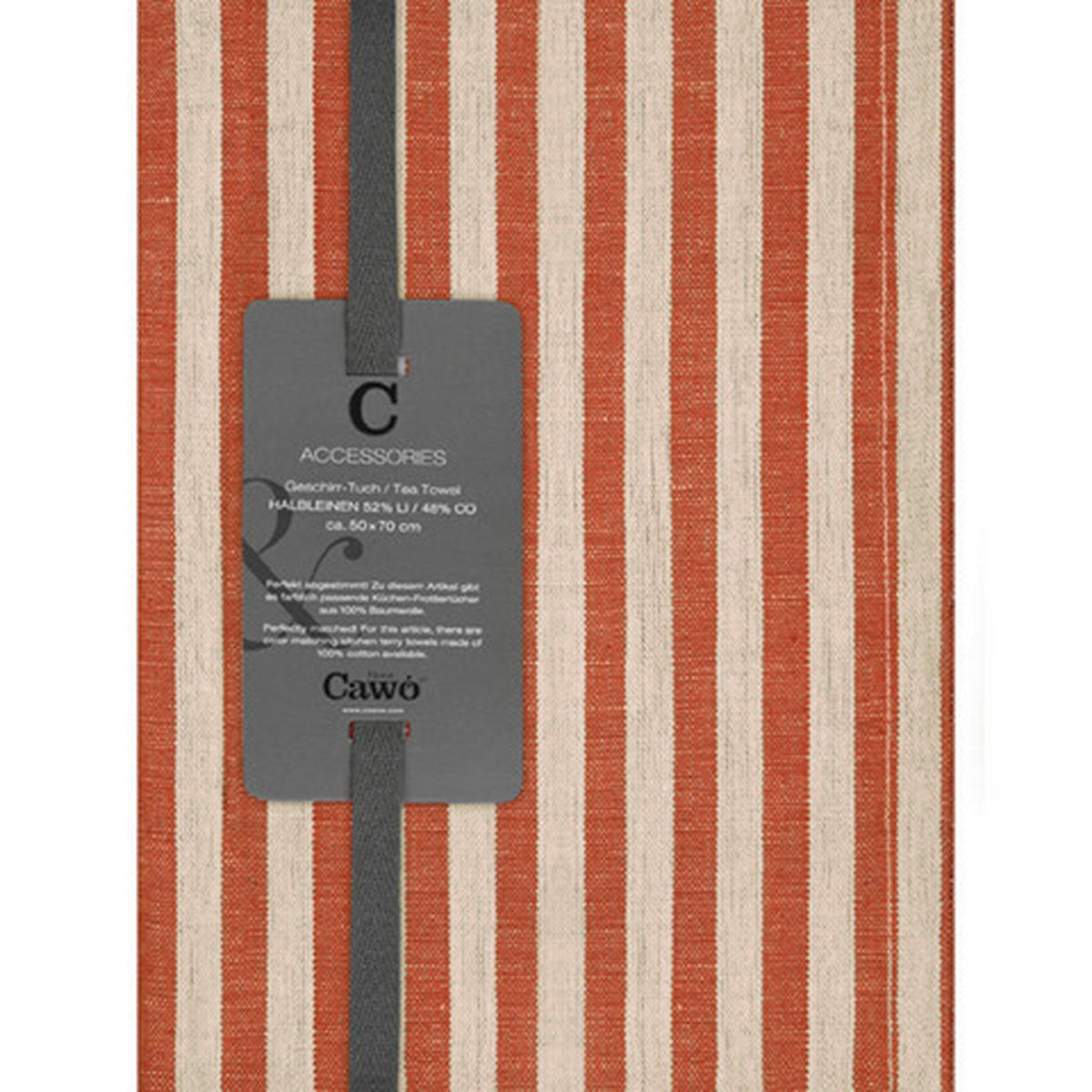 GESCHIRRTUCH Rot, Beige  - Beige/Rot, Basics, Textil (50/70cm) - Cawoe