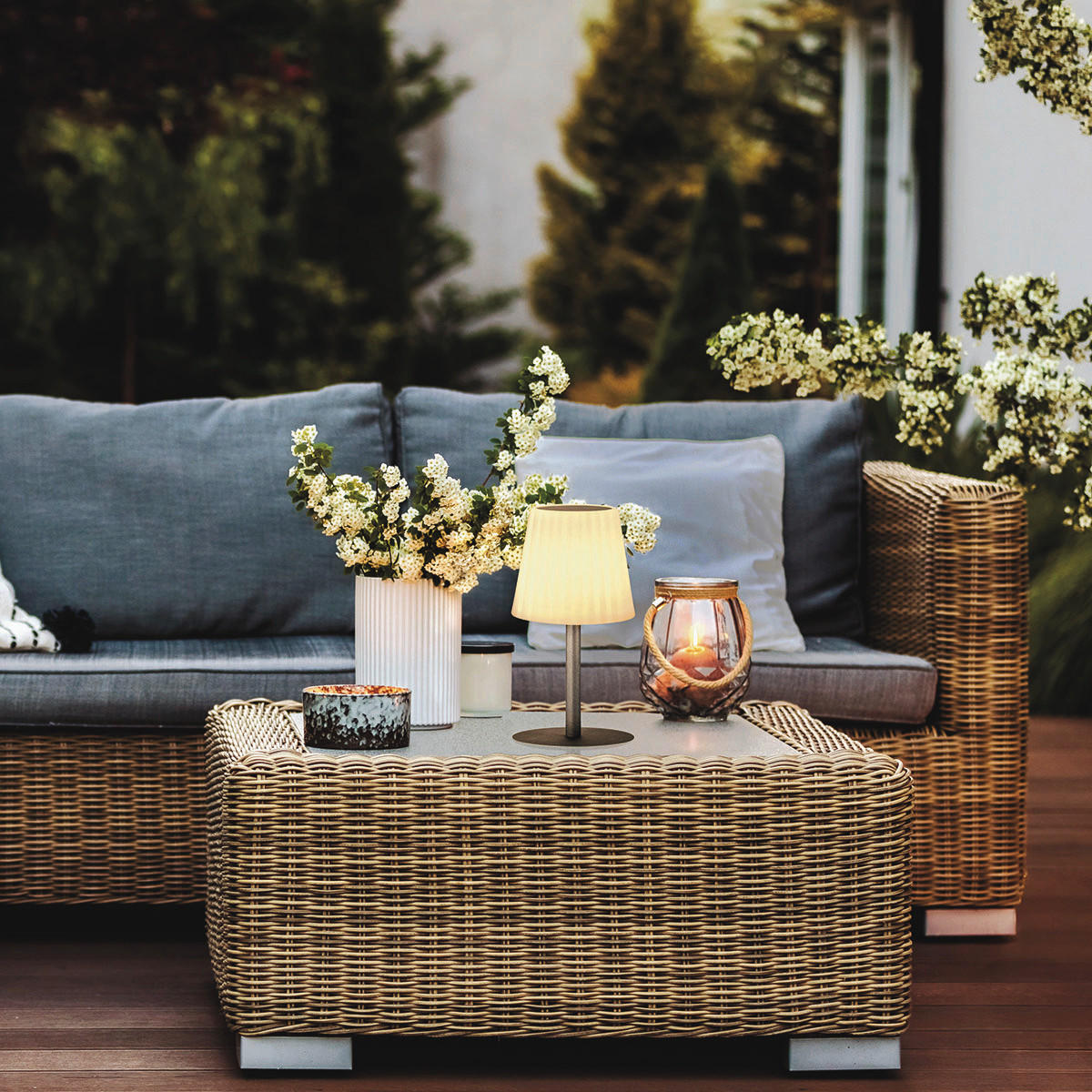 PORTABEL LAMPA 15,5/30 cm   - vit/svart, Basics, plast (15,5/30cm)