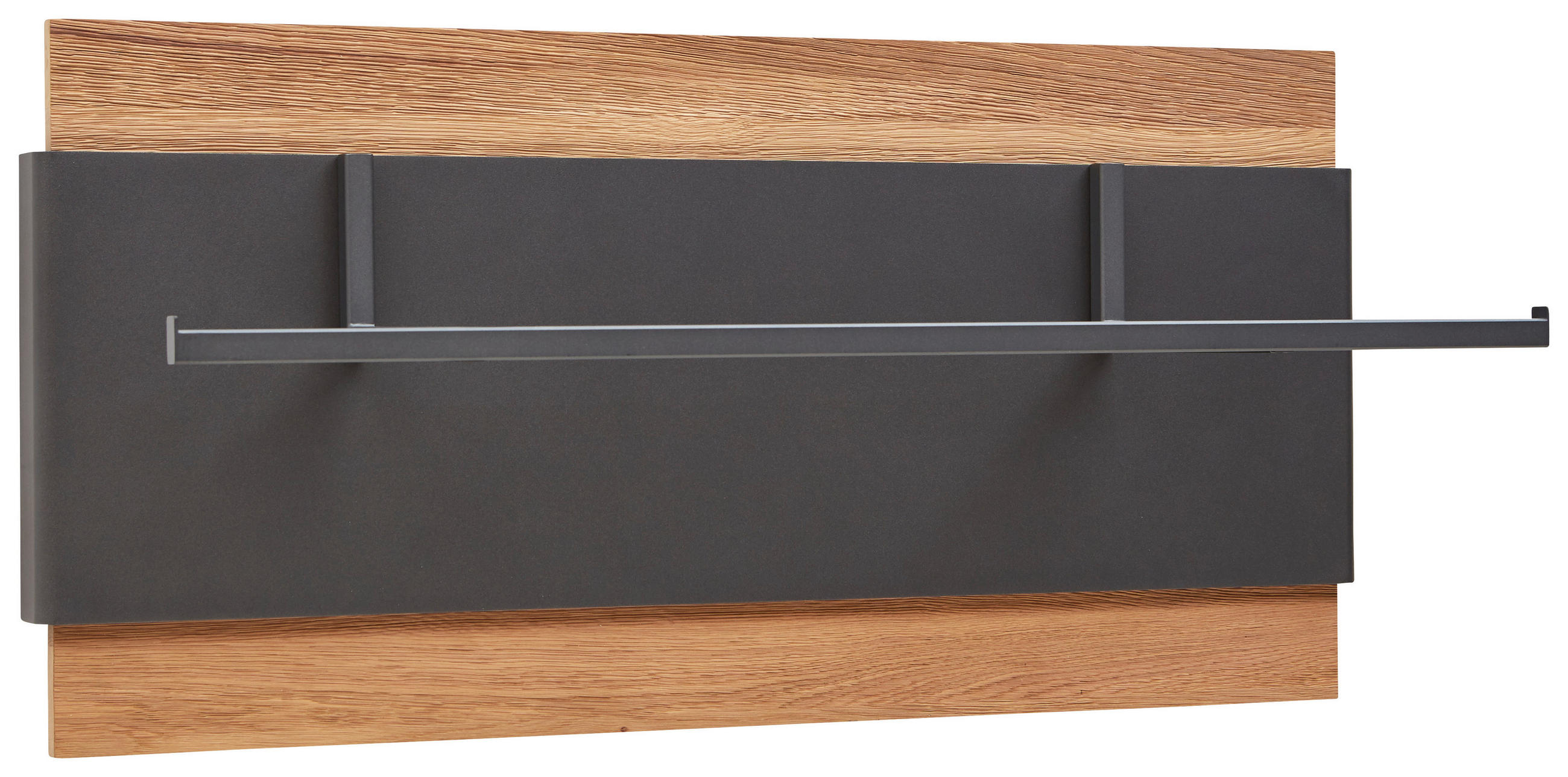 GARDEROBENPANEEL in 98,4/48,3/35,4 cm - Eichefarben/Anthrazit, Natur, Holz/Metall (98,4/48,3/35,4cm) - Voglauer