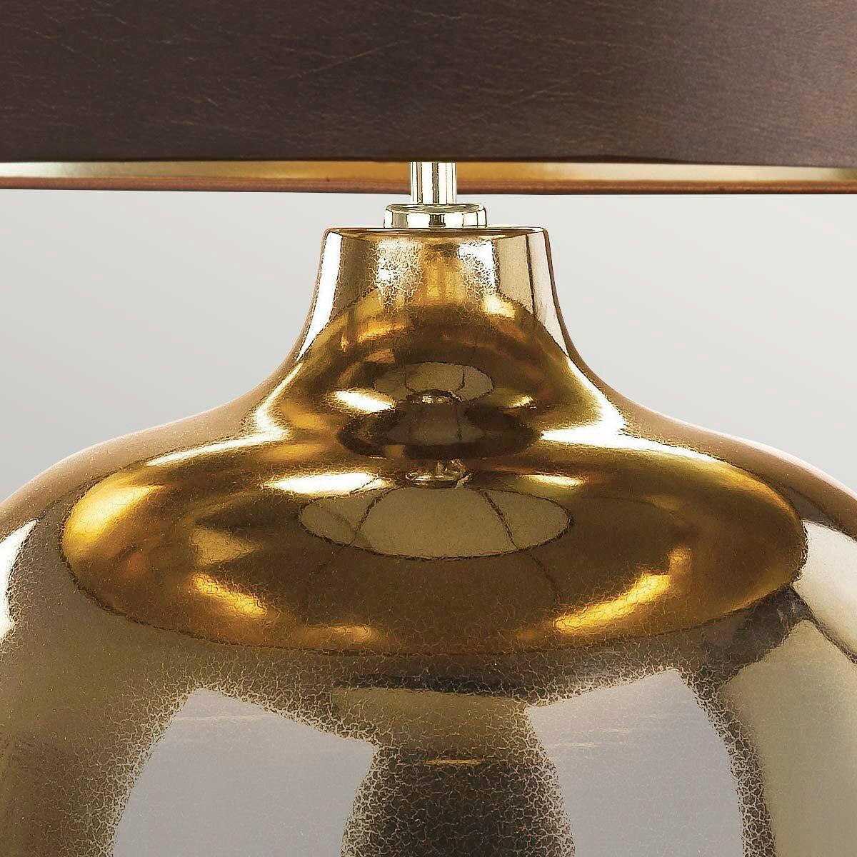 TISCHLEUCHTE Ottoman 71/46 cm  - Braun/Bronzefarben, KONVENTIONELL, Keramik/Textil (71/46cm) - Elstead Lighting