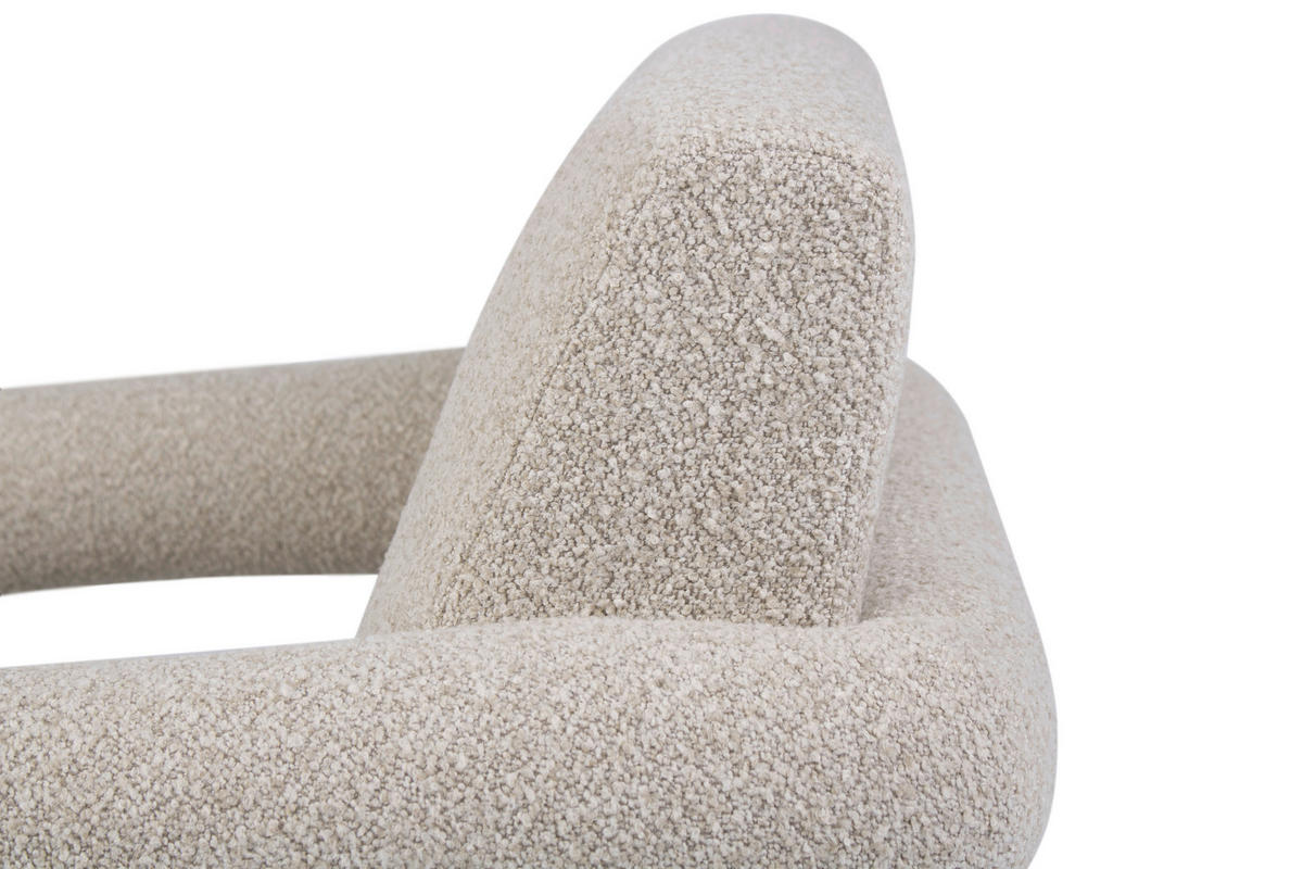 SESSEL in Bouclé Beige  - Beige, Design, Holz/Textil (78/90/73cm) - Livetastic