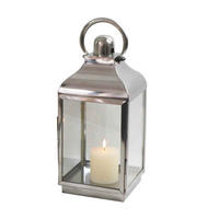LAMPÁŠ kov, sklo - farba ušľachtilej ocele, Design, kov/sklo (17/38/17,7cm) - Ambia Home