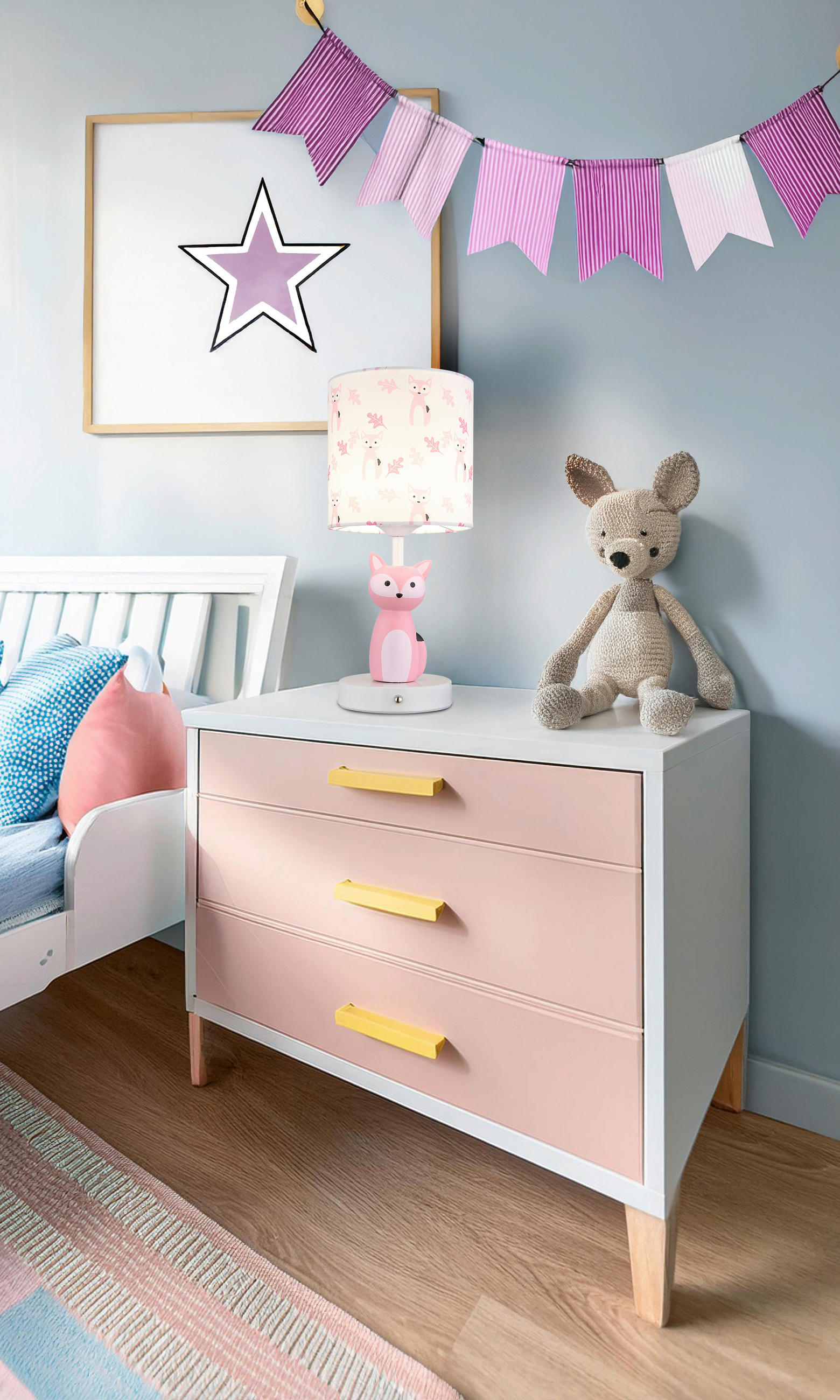 LED-TISCHLEUCHTE 15/33,5 cm   - Pink/Weiß, Trend, Keramik/Kunststoff (15/33,5cm) - Globo