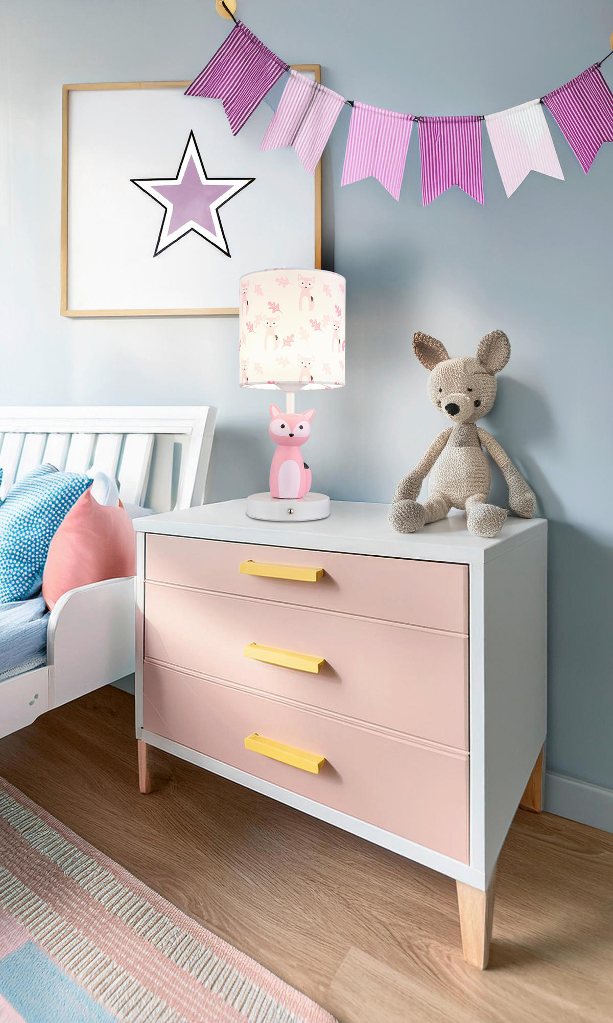 LED-TISCHLEUCHTE 15/33,5 cm   - Pink/Weiß, Trend, Keramik/Kunststoff (15/33,5cm) - Globo