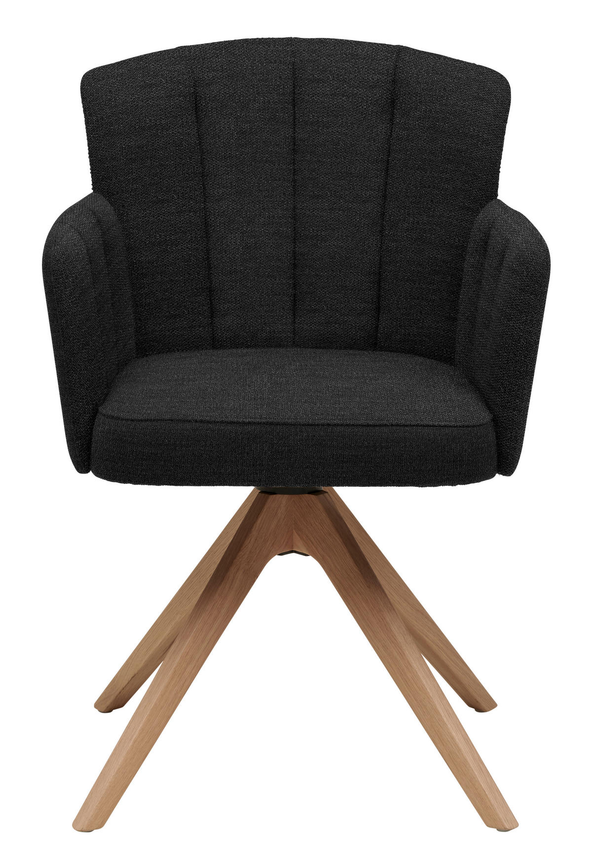 ARMLEHNSTUHL Struktur  - Wildeiche/Anthrazit, Design, Holz/Textil (58/83/62cm) - Venjakob