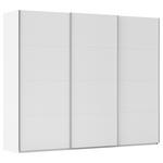 SCHWEBETÜRENSCHRANK 271/223/68 cm 3-türig Weiß  - Alufarben/Weiß, Basics, Holzwerkstoff/Metall (271/223/68cm) - Novel