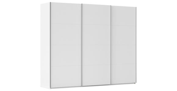 SCHWEBETÜRENSCHRANK  in Weiß  - Alufarben/Weiß, Basics, Holzwerkstoff/Metall (271/223/68cm) - Novel