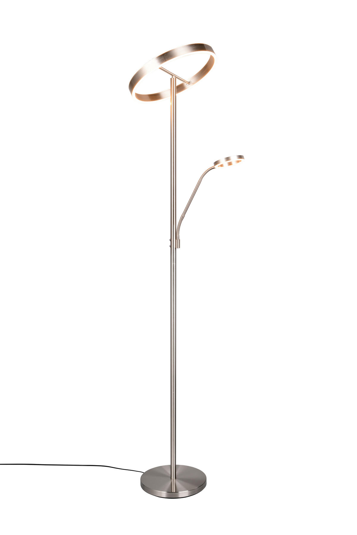 LED-STEHLEUCHTE - Nickelfarben, Design, Metall (40/180cm) - Trio Leuchten