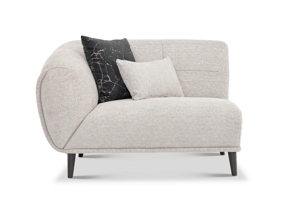 3-SITZER-SOFA in Bouclé Hellgrau  - Anthrazit/Hellgrau, Design, Holz/Textil (240/80/102cm) - Livetastic
