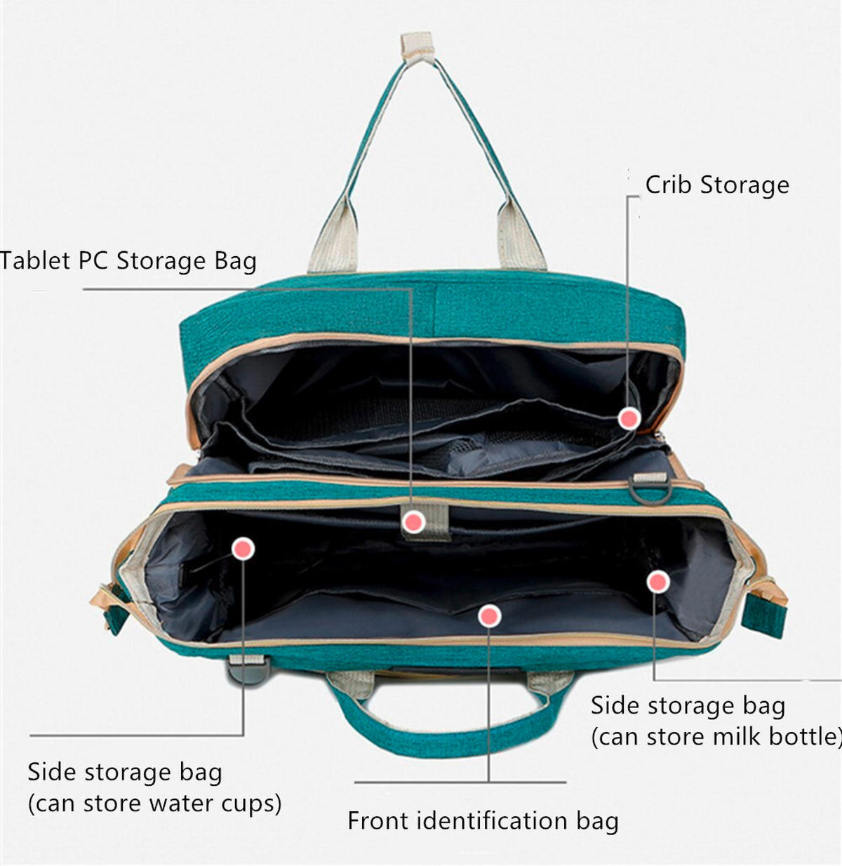 WICKELTASCHE  - Schwarz, Basics, Textil (20/40/30cm)