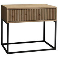 NACHTSCHRANK 60/52/38,5 cm  - Schwarz/Eiche Artisan, MODERN, Holzwerkstoff/Metall (60/52/38,5cm) - Livetastic