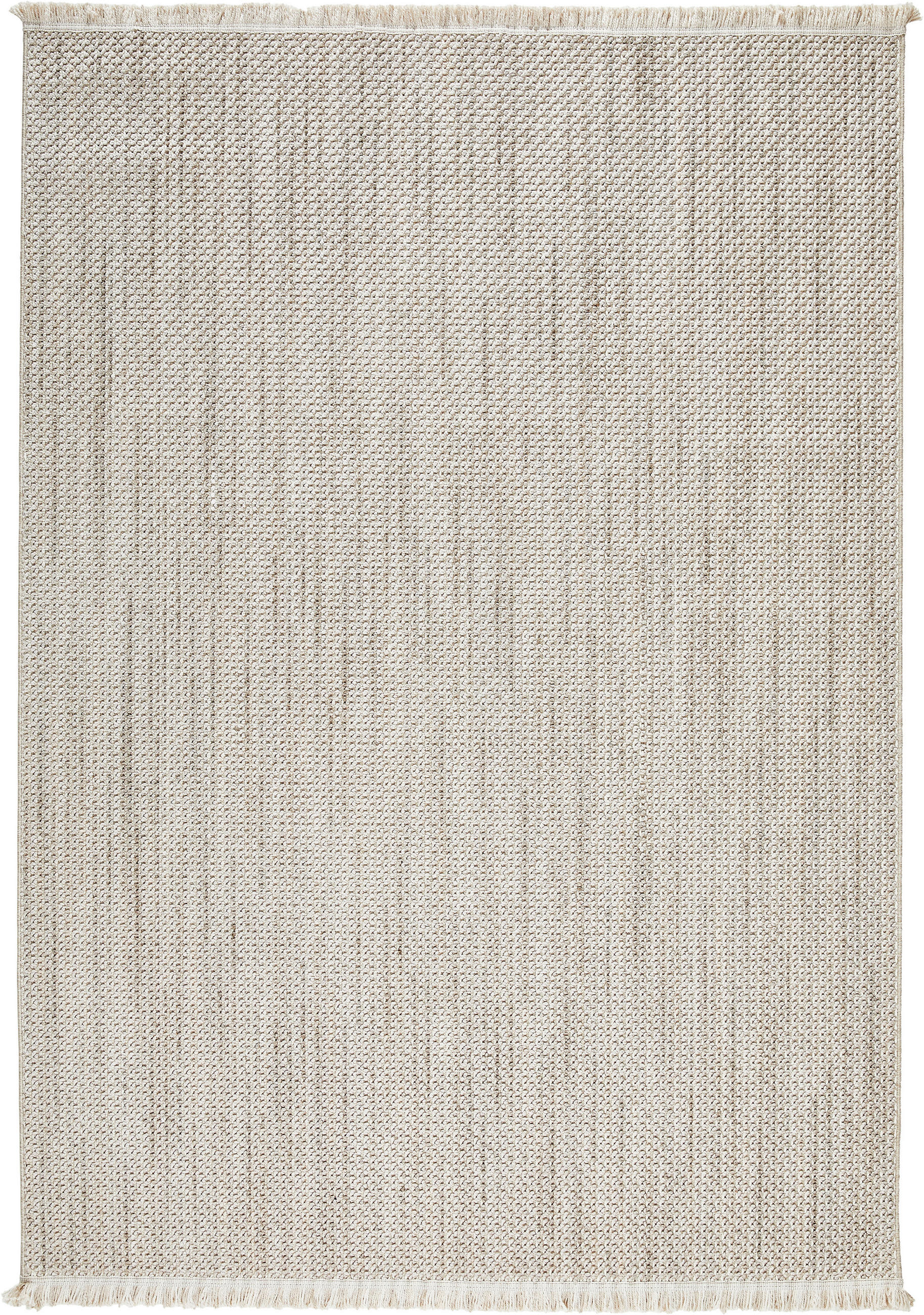 WEBTEPPICH 120/170 cm Weiß, Hellgrau  - Hellgrau/Weiß, Basics, Textil (120/170cm) - Novel