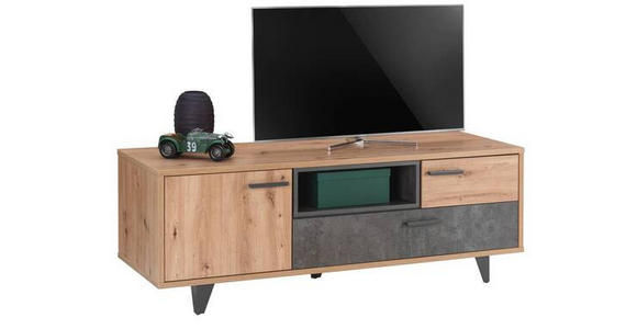 TV-ELEMENT 155/55/52 cm  - Dunkelgrau/Schwarz, Design, Holzwerkstoff/Kunststoff (155/55/52cm) - Carryhome