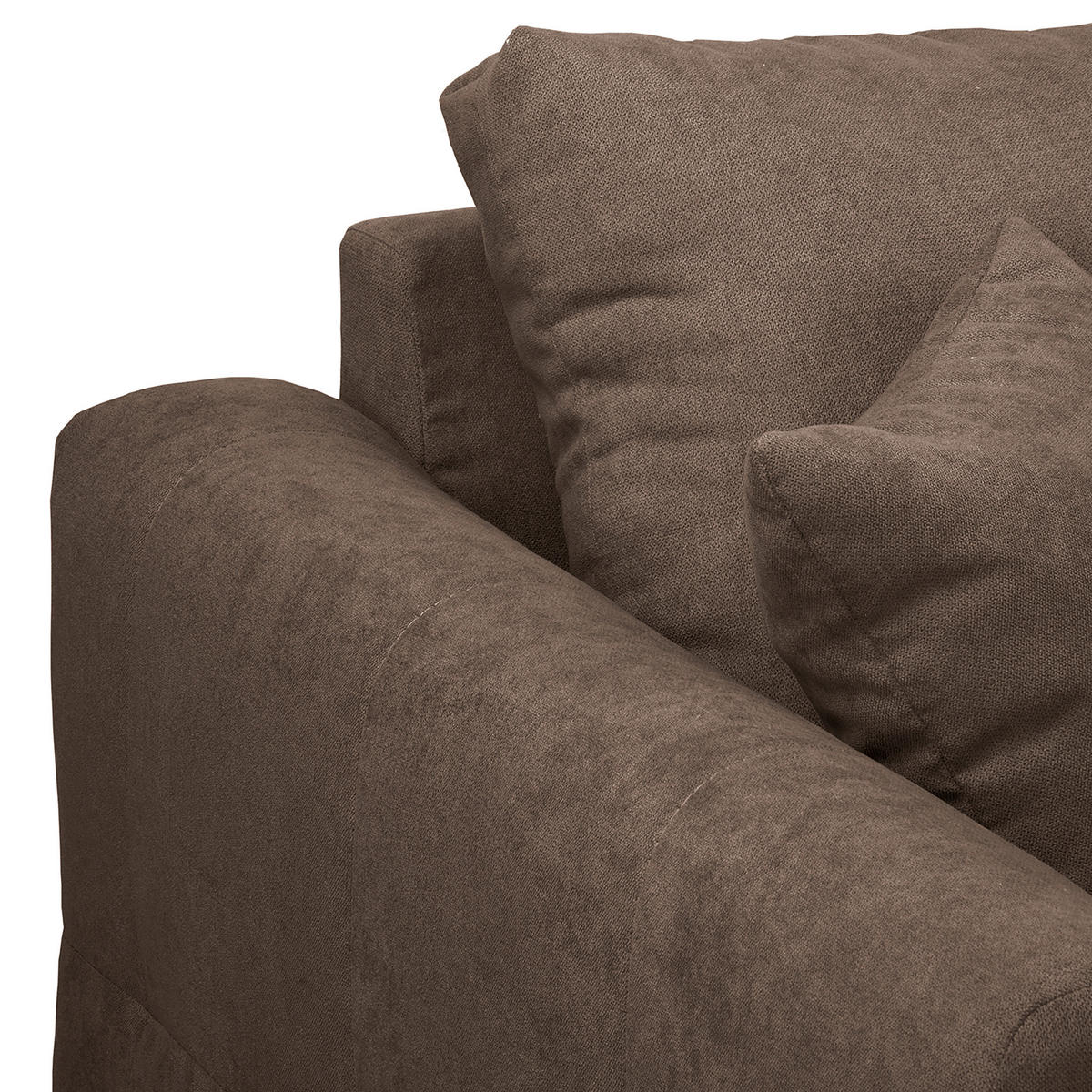 ECKSOFA Ariella Schlammfarben Mikrofaser  - Schlammfarben/Naturfarben, Design, Holz/Textil (231/161cm) - Livetastic