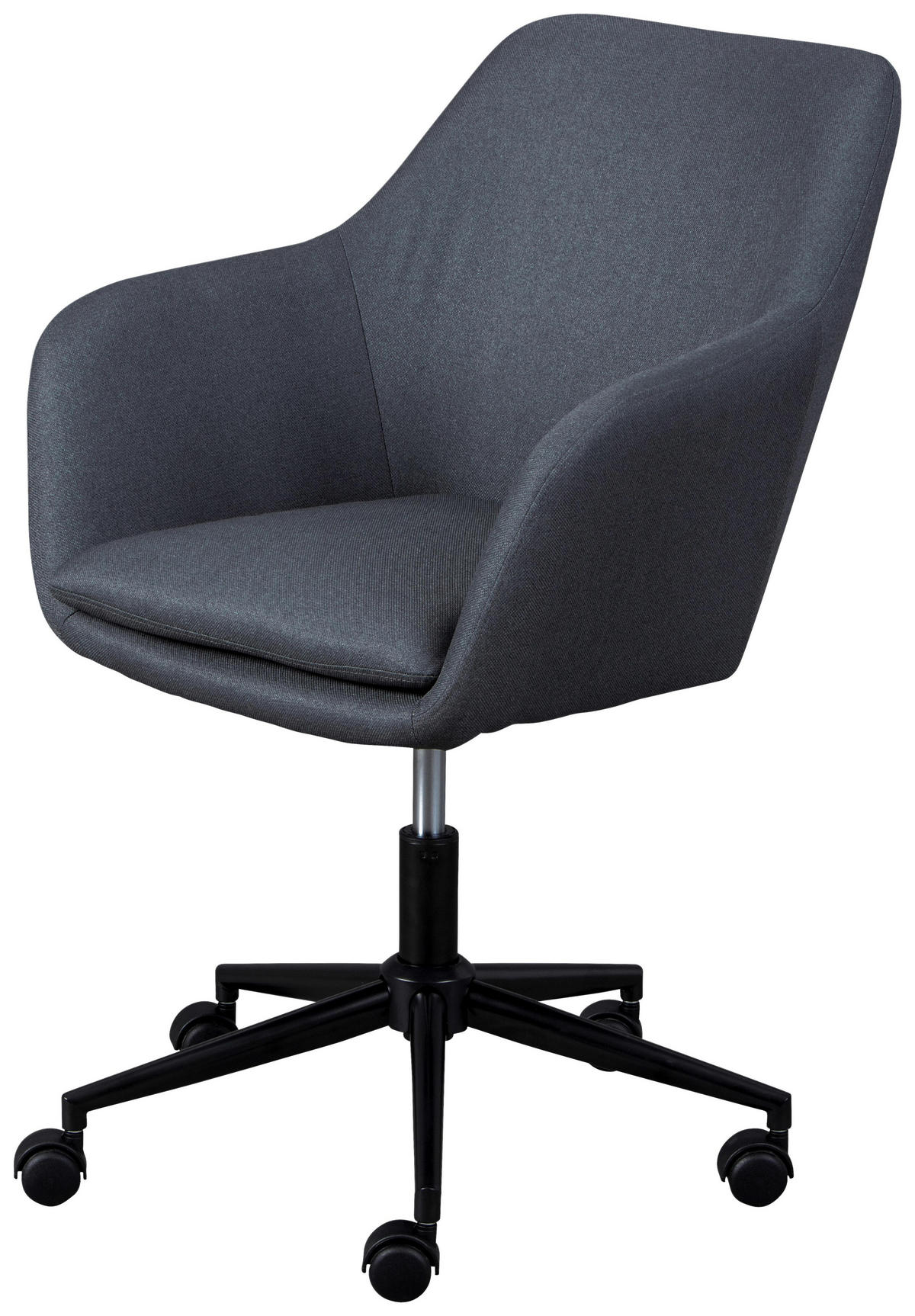 OTOČNÁ ŽIDLE PRO MLÁDEŽ, tkaná látka, šedá, černá - šedá/černá, Konvenční, kov/textil (61,50/83,5-91/63cm) - MID.YOU