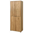 AKTENSCHRANK Eiche furniert, massiv Eichefarben  - Eichefarben, Natur, Holz/Holzwerkstoff (73/189/38cm) - Linea Natura