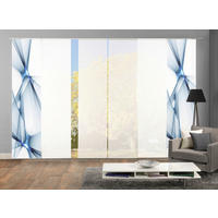 FLÄCHENVORHANG FRANKLIN, 6-TLG  6 Stück    60/245 cm  - Blau, Basics, Textil (60/245cm)