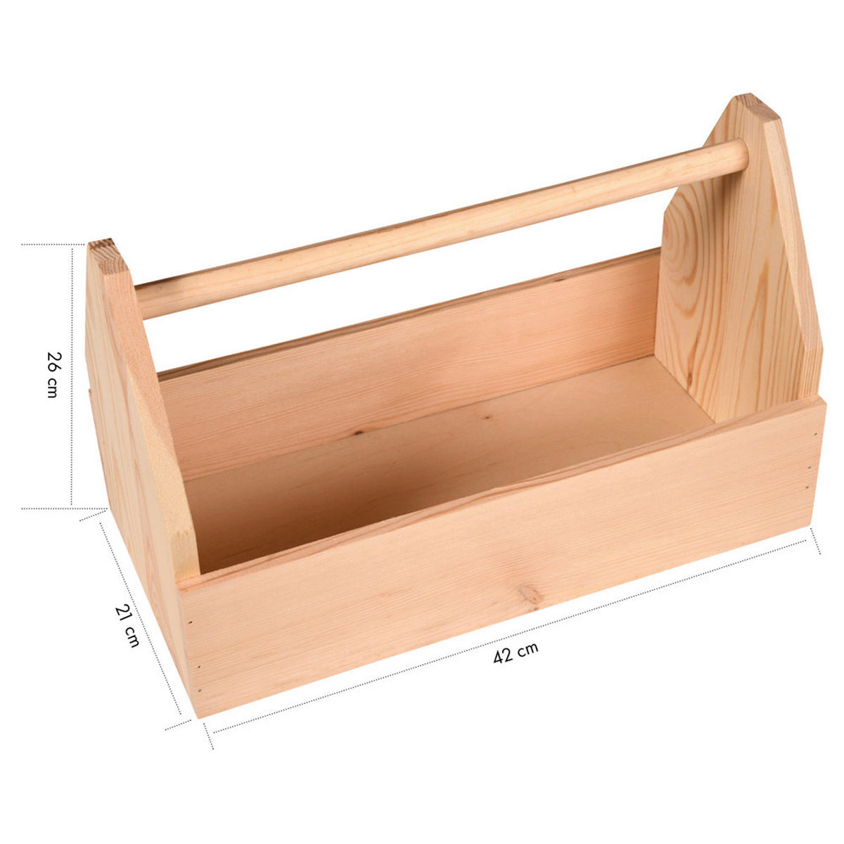 KISTE     - Kieferfarben, Basics, Holz (42/26/21cm) - Kesper