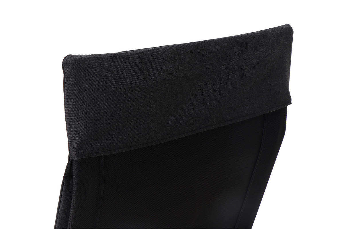 GARTEN-RELAXLIEGE 57/81/143 cm  - Schwarz, KONVENTIONELL, Kunststoff/Textil (57/81/143cm) - Siena Garden