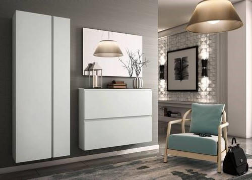 GARDEROBENSCHRANK Gardasee in 60/179/33 cm - Anthrazit/Weiß, Design, Holzwerkstoff (60/179/33cm) - Moderano