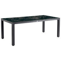 GARTENTISCH 220/100/74 cm Metall, Kunststoff Anthrazit, Schwarz quadratisch  - Anthrazit/Schwarz, Basics, Kunststoff/Metall (220/100/74cm) - Tierra Outdoor