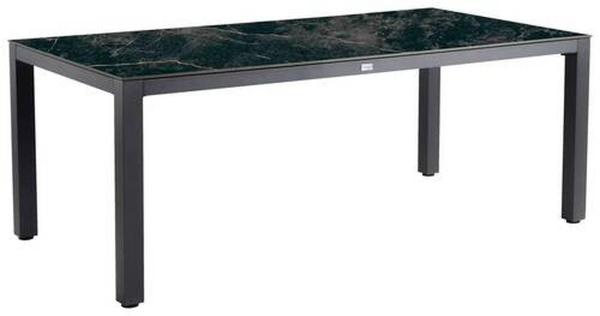 GARTENTISCH 220/100/74 cm Metall, Kunststoff Anthrazit, Schwarz quadratisch  - Anthrazit/Schwarz, Basics, Kunststoff/Metall (220/100/74cm) - Tierra Outdoor