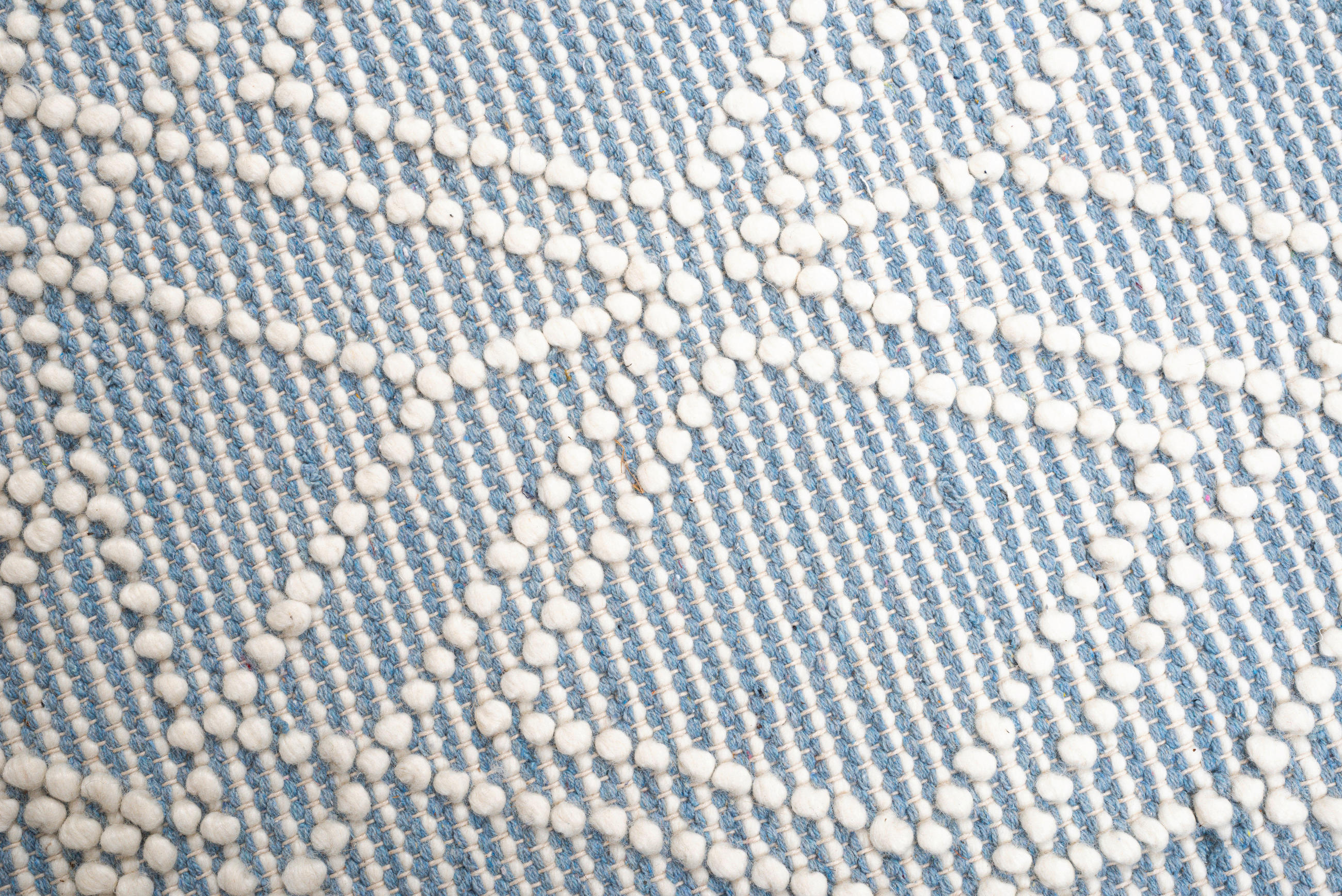RUČNO TKANI TEPIH 140/200 cm   krem, pastelno plava  Colored Macrame four  - pastelno plava/krem, Konvencionalno, tekstil (140/200cm) - Tom Tailor