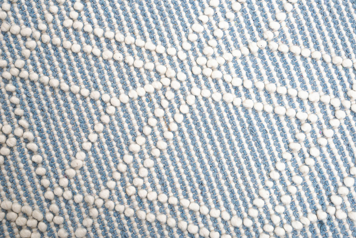 HANDWEBTEPPICH 65/135 cm Colored Macrame Four Creme, Pastellblau  - Pastellblau/Creme, KONVENTIONELL, Textil (65/135cm) - Tom Tailor