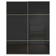SCHWEBETÜRENSCHRANK 162/223/68 cm 2-türig Schwarz, Champagner  - Champagner/Schwarz, KONVENTIONELL, Glas/Holzwerkstoff (162/223/68cm) - Novel