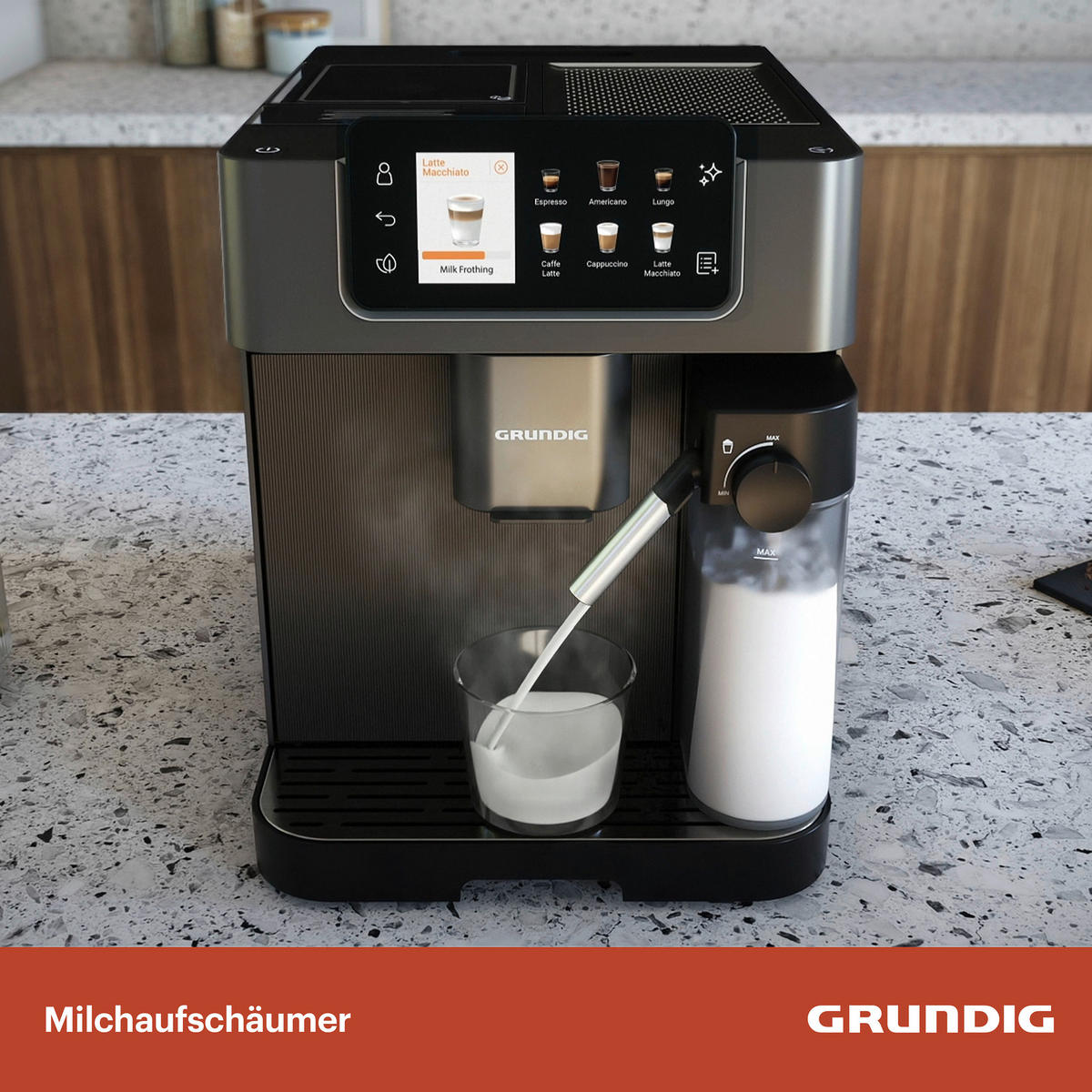 KAFFEEVOLLAUTOMAT Delisia Coffee Series DC7500+  - Edelstahlfarben/Schwarz, MODERN, Kunststoff/Metall (40,5/34,0/27,5cm) - Grundig