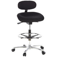 DREHHOCKER in Textil Schwarz  - Silberfarben/Schwarz, Basics, Kunststoff/Textil (50/106/40cm) - MID.YOU