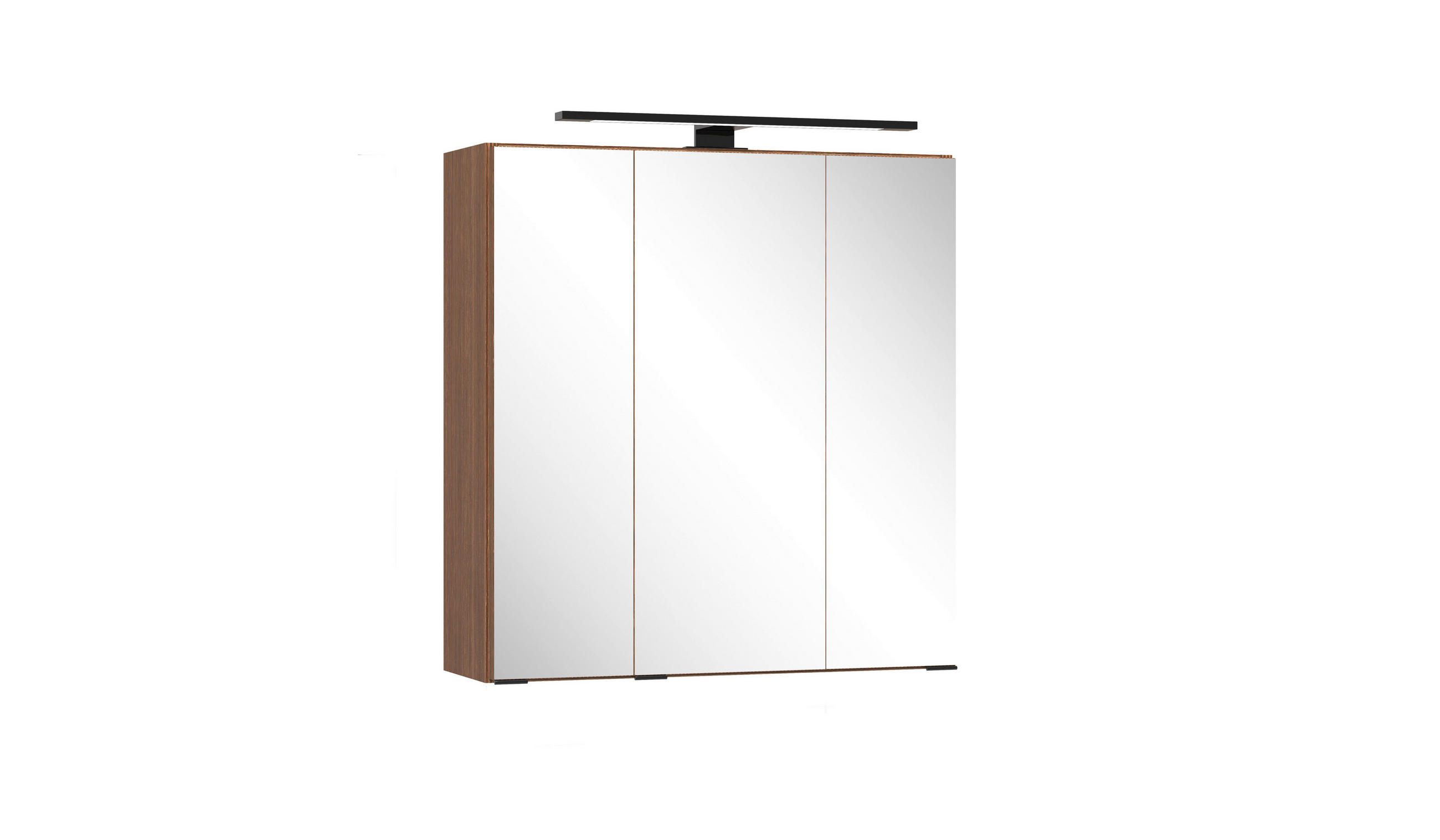 SPIEGELSCHRANK 60/64/20 cm  - Dunkelbraun/Schwarz, Natur, Glas/Holzwerkstoff (60/64/20cm) - Held
