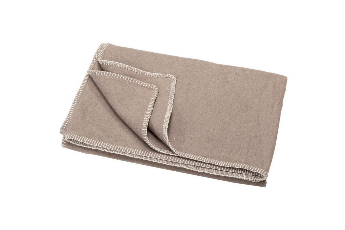 DECKE 140/200 cm  - Schlammfarben, Basics, Textil (140/200cm) - David Fussenegger