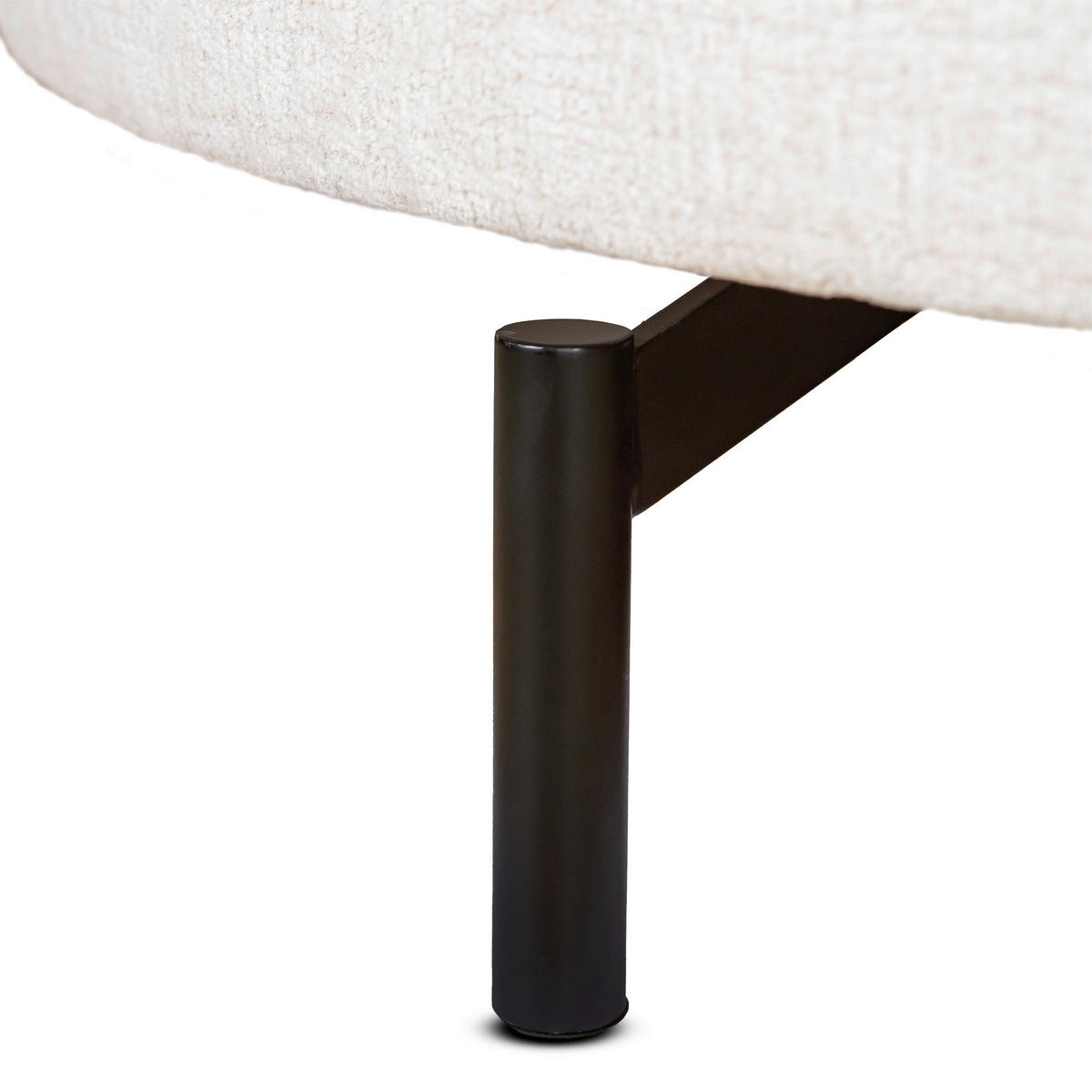 SOFFA i cremefärgad, svart  - svart/cremefärgad, Basics, metall/trä (340/85/100/165cm) - Johann Jakob